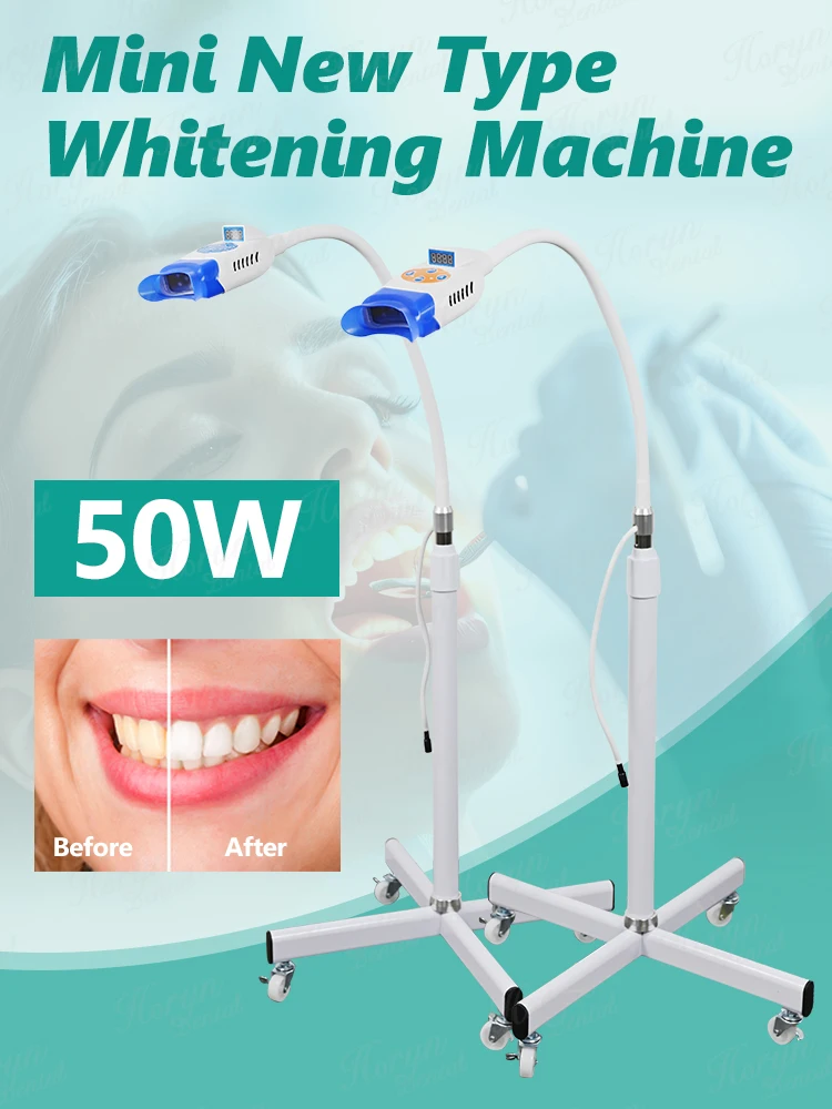 50W Tandheelkundige Vloerstaande Type 12 LED Professionele Tanden Whitening Lamp Draagbare 3 Kleur Tanden Bleken Accelerator Machine - afbeelding 2