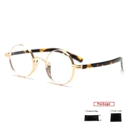 Mimiyou Alloy Retro Round Glasses Frame Women Blue Light Optical Eyewear Men Eyeglasses Frame Clear UV400 Computer Glasses