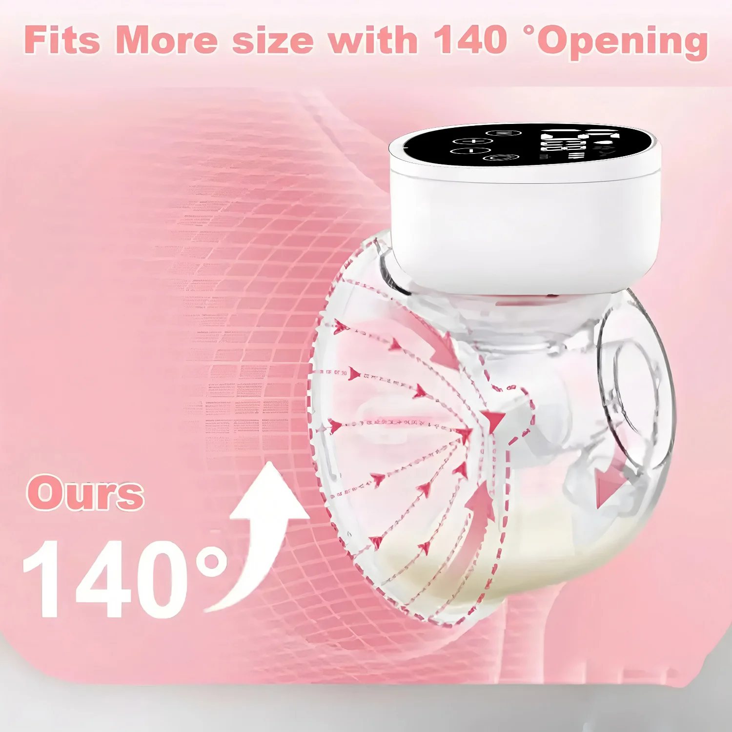 مضخة الثدي القابلة للارتداء الكهربائية بدون استخدام اليدين BPA شحن USB لجامعي الحليب آلة مضخة حليب الثدي ، كيس مسحوق الحليب هدية