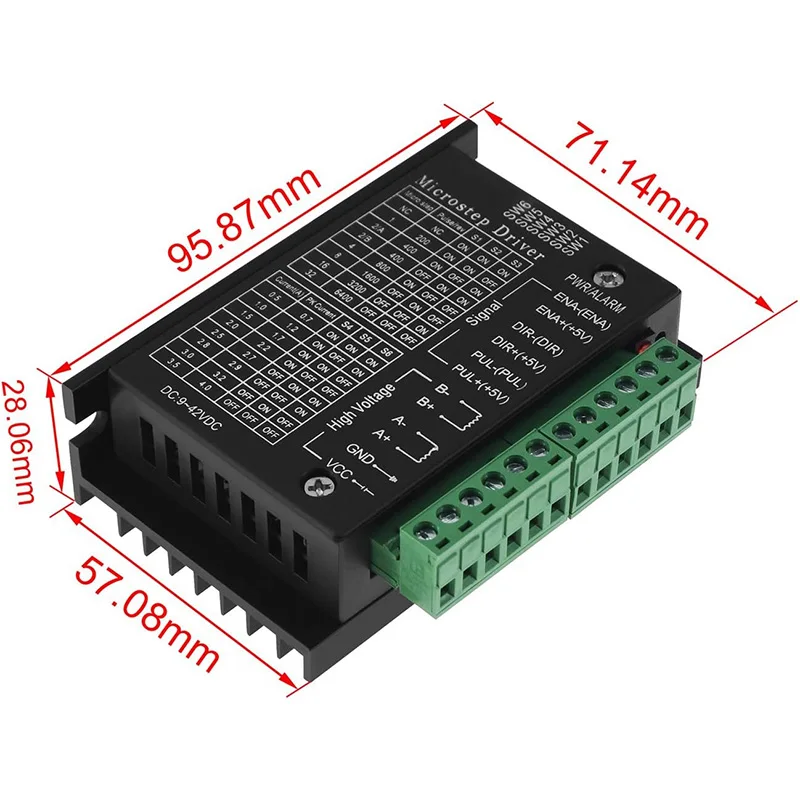 Stepper Motor Driver TB6600 23 Nema 34 42/57/86 Nema17 4A DC9-40V 1 Axis Stepping Motor CNC Engraving Machine