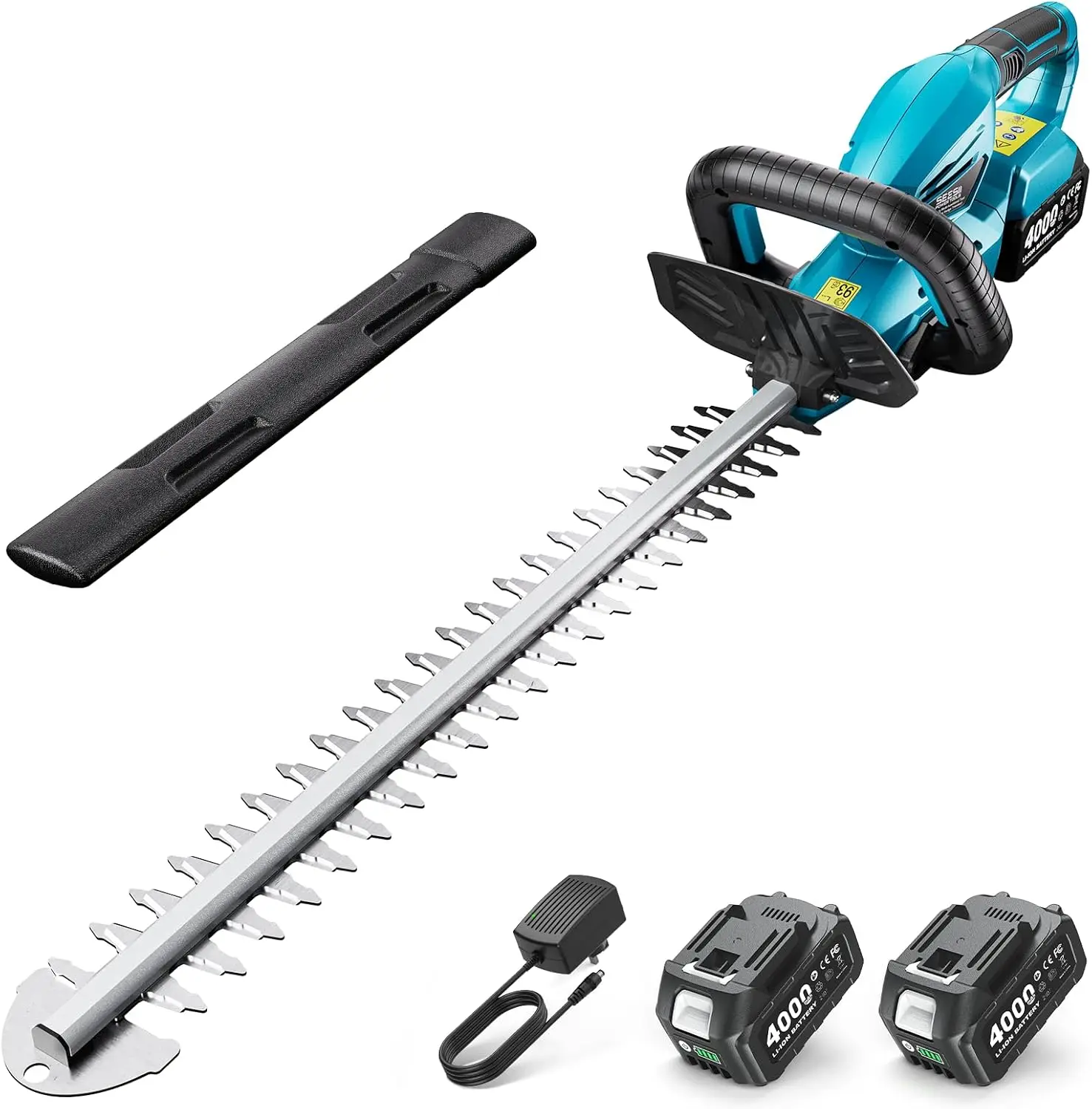 SEESII 20" Cordless Electric Hedge Trimmer 2000W 20000RPM Pruning Saw Lawn Mower Dual-Action Blade Garden Trimming Power Tools For Makita Battery Pin