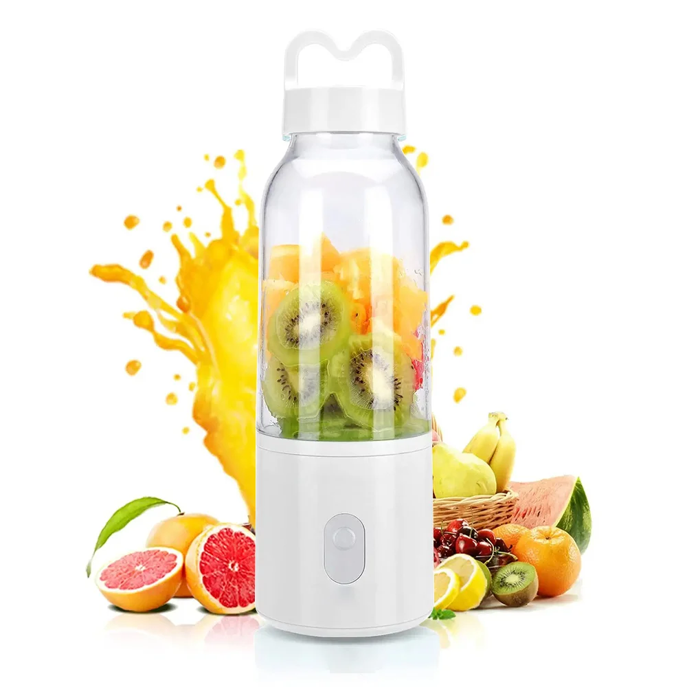 

500Ml Portable Blender Bottle Shake Usb Portable Juice Smothie Blender Fresh Fruit Mixer for Travel 4000mAh Battery Power 10297