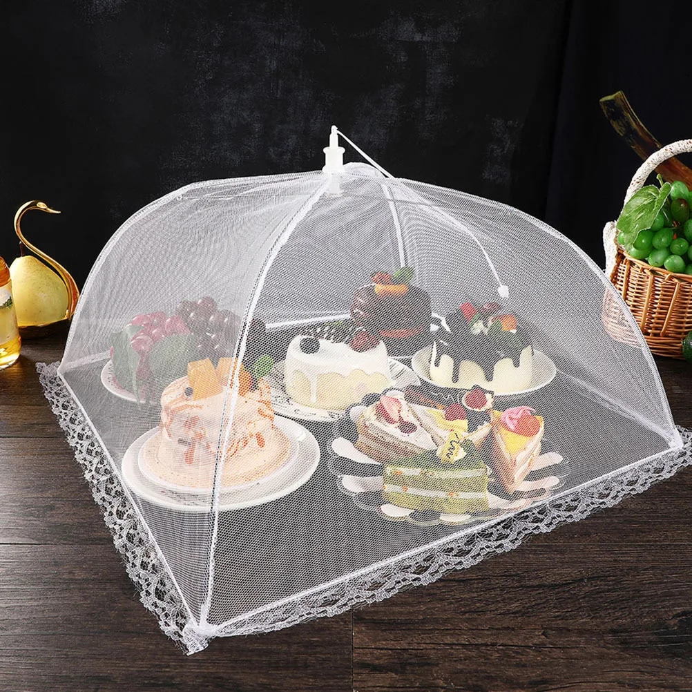 

6Pcs Foldable Cuisine Mesh Protector Food Covers Mesh Folding Dishes Covers Protective Net for Bbq Camping Dining