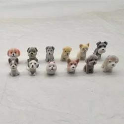 5-50Pcs Flocked Puppy Dog Figure 2.5cm Cute Shaggy Model Collection Corgi Samoyed Artificial Pocket Animal Friend Kid Toy Gift