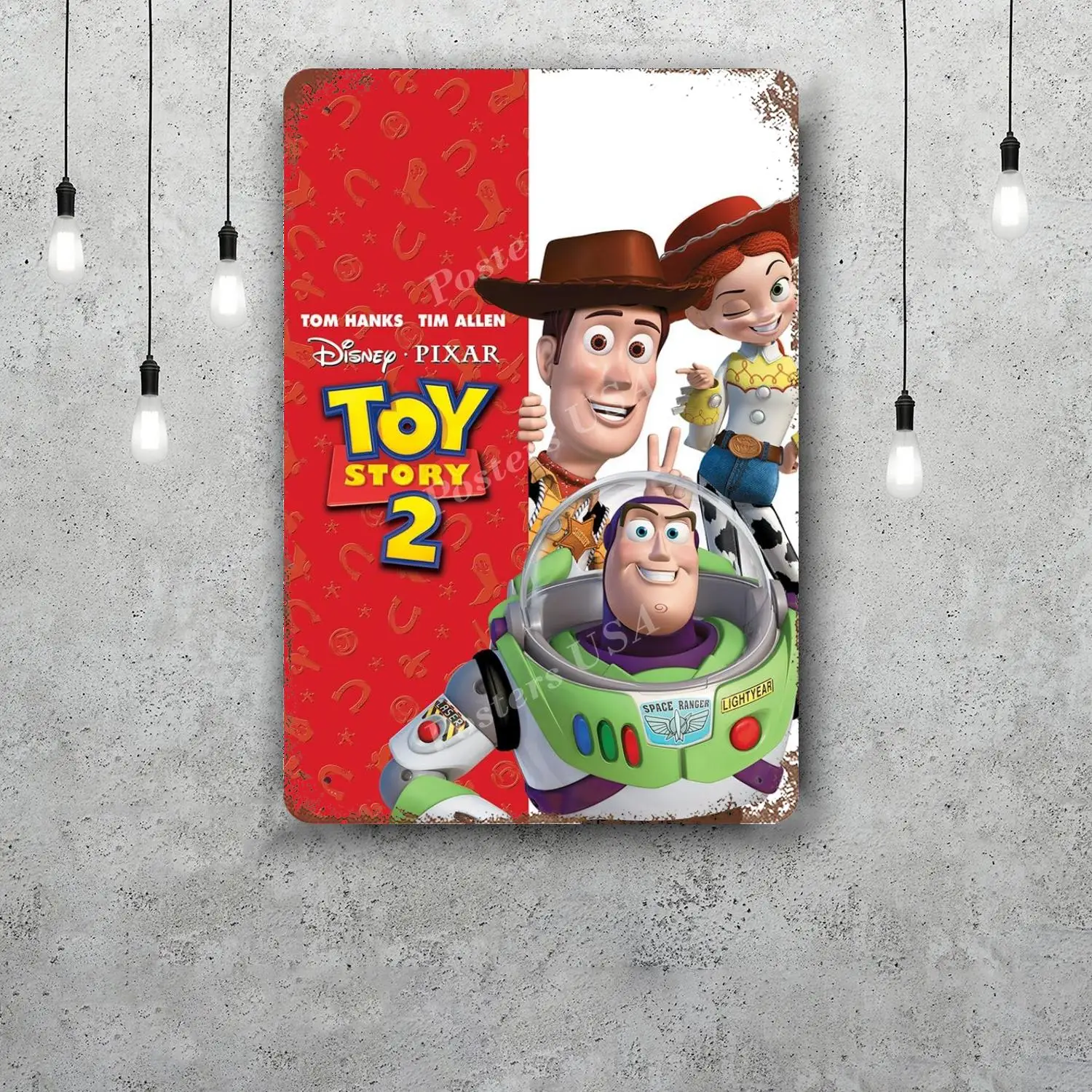 MINISO Toy Story 2 Vintage Metal Tin Signs Posters Decor Retro Metal Plaque Wall Art Decor for Garage Bar