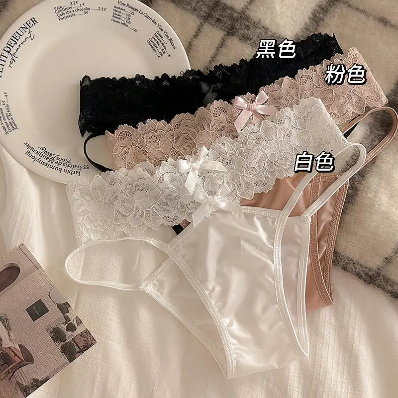 Lace Sexy Panties Women Japanese Low Waist Hollow Breathable Lingerie Sexy Women Kawaii Girls Lingerie Japanese Women T Panties
