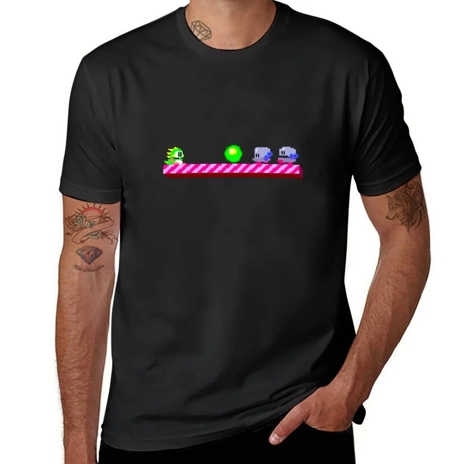 Bobble Bobble ARCADE 1 T-Shirt plus sizes shirts graphic tees customs Men's clothing