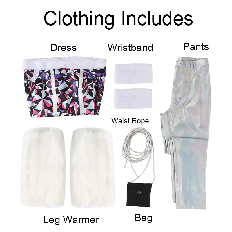 فستان الهالوين آبي بومينابل التأثيري للفتيات الوحش للعب الأدوار أنيمي مدرسة عيد الميلاد حفلة سنو وومان آبي أزياء المسرح