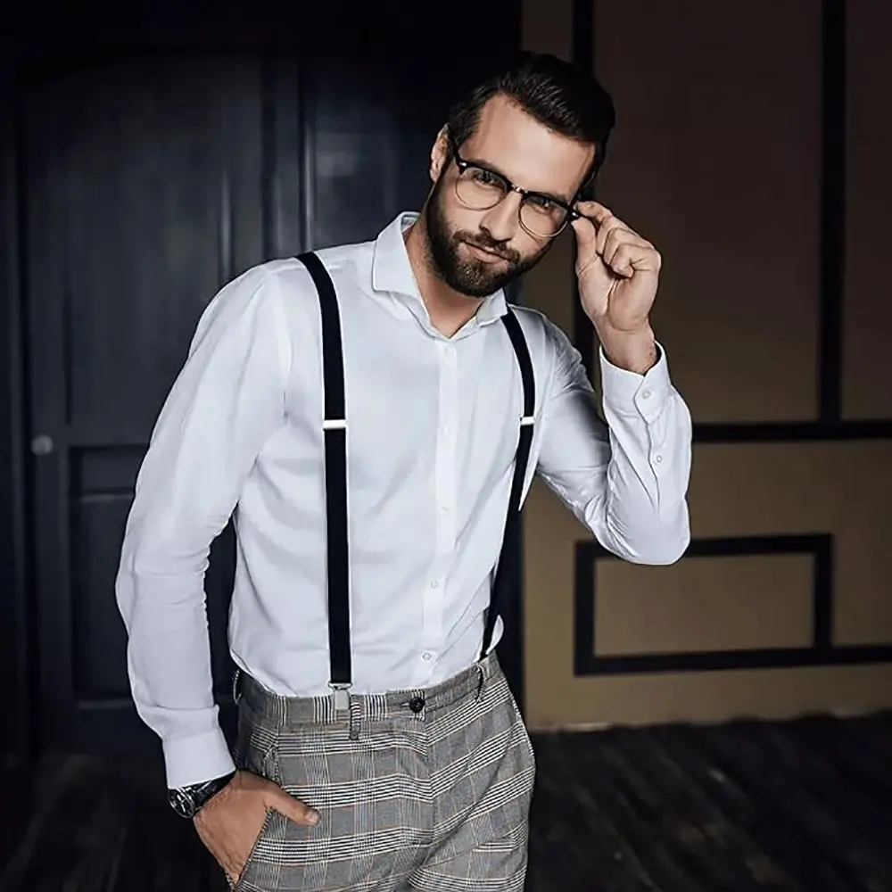 Men's Adjustable Elastic Clip-On Suspenders