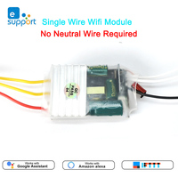 eWeLink Single Live Fire Wire wifi Module 1 2 3 Gang RF433mhz No Neutral Wire Need,MINI DIY Light Switch,Voice Control by Alexa