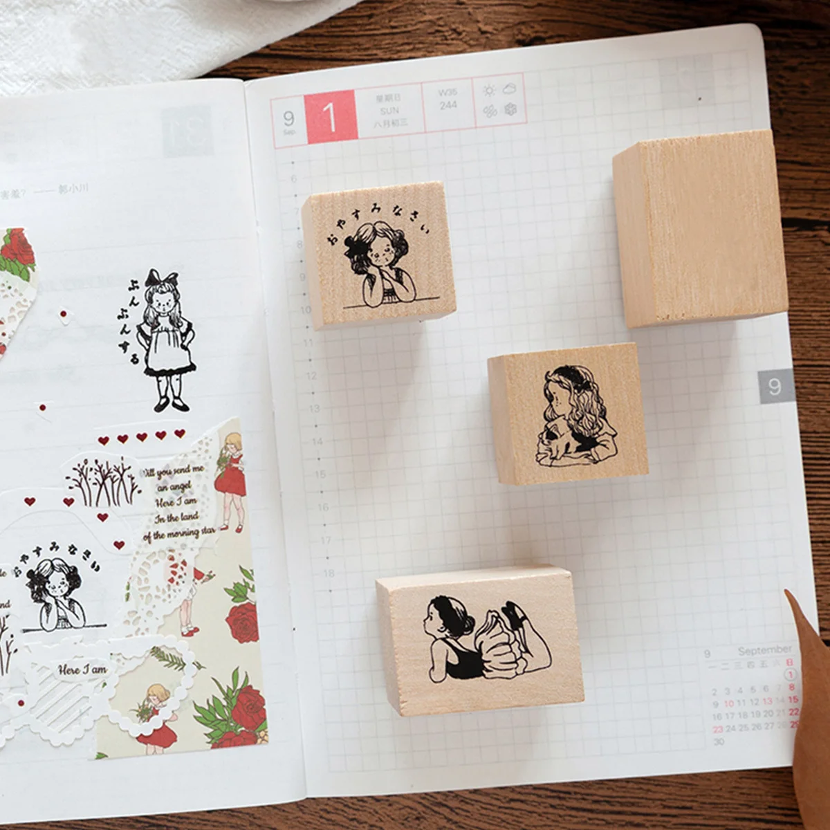 

20Pcs Wood Block Blank Hardwood Stamps for DIY Handmade Scrapbooks Cards Crafts Wooden Seal Materials Wood Stamps