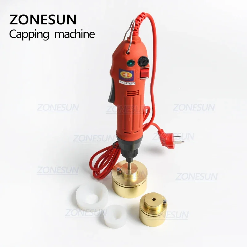 ZONESUN Hand Held Screw Capping Machine Manual Plastic Bottle Screw Capper Cap Sealing Machine