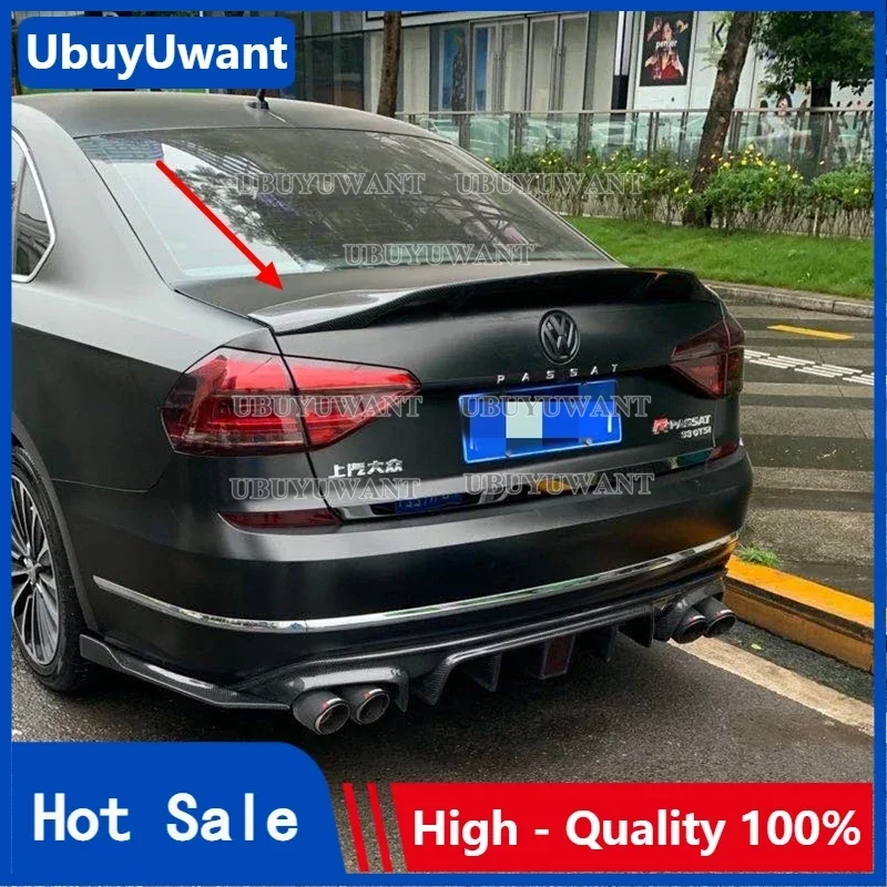 For Volkswagen Passat B7 USA 2011-2017 Passat NMS Rear Trunk Lip Carbon Fiber Wing Spoiler Car Styling