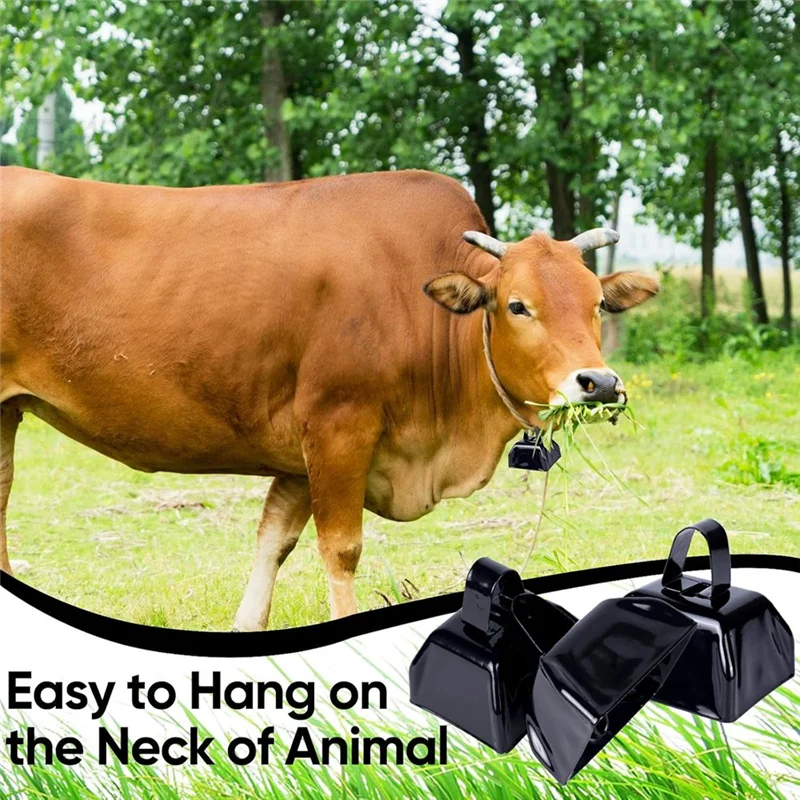 

ABUL-Cow Bells Noise Makers Cheering Bell: 12 Pcs Metal Cowbells With Handle For Sporting Events - Small Loud Bell