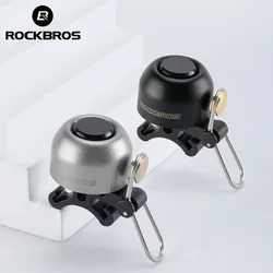 ROCKBROS Bicycle Bell Safety Warning Bike Bell Handlebar Copper Alloy Non-slip Bicycle Horn Ring Cycling MTB Road Bike Horn