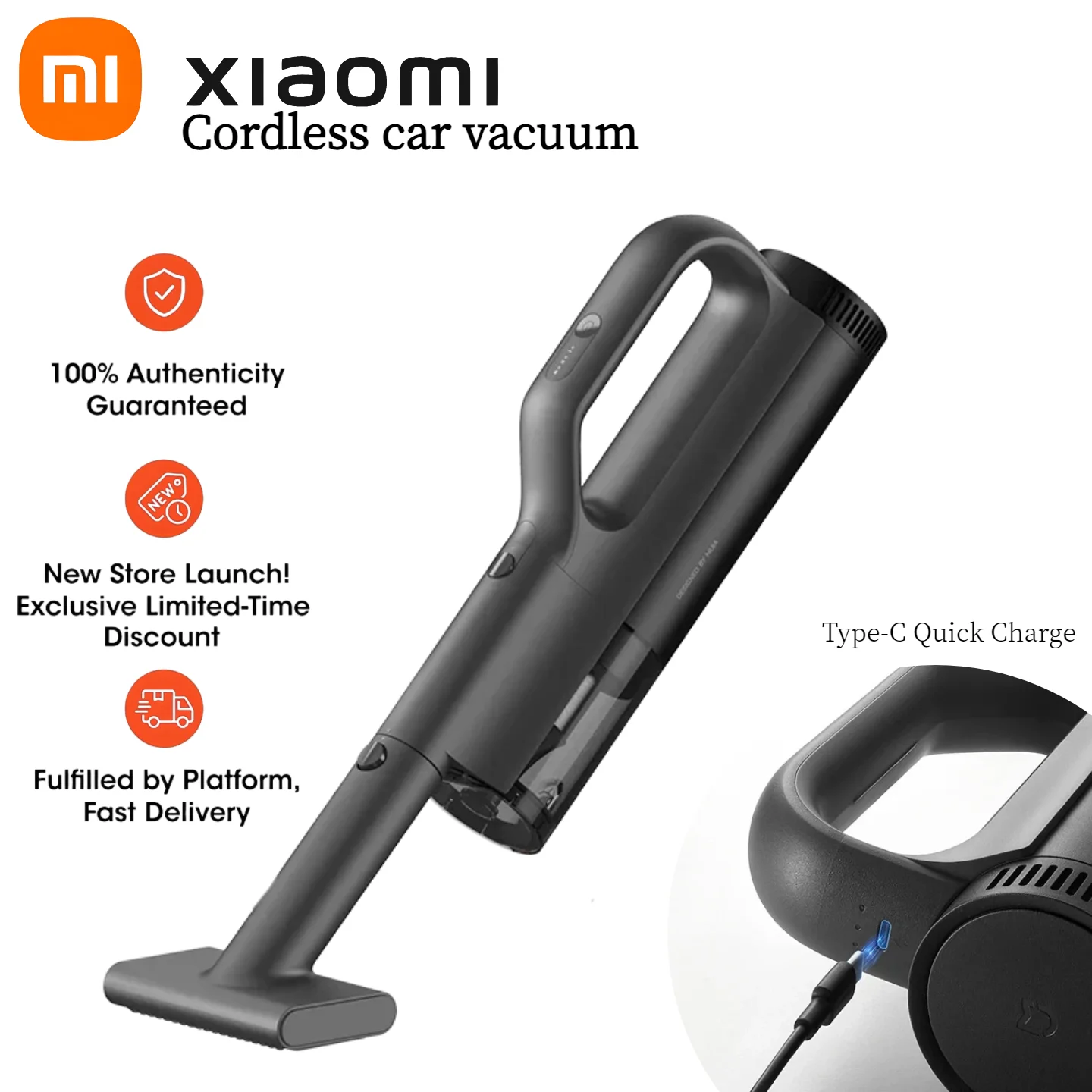 Car Vacuum Cleaner - مكنسة كهربائية لاسلكية للسيارة من شاومي،