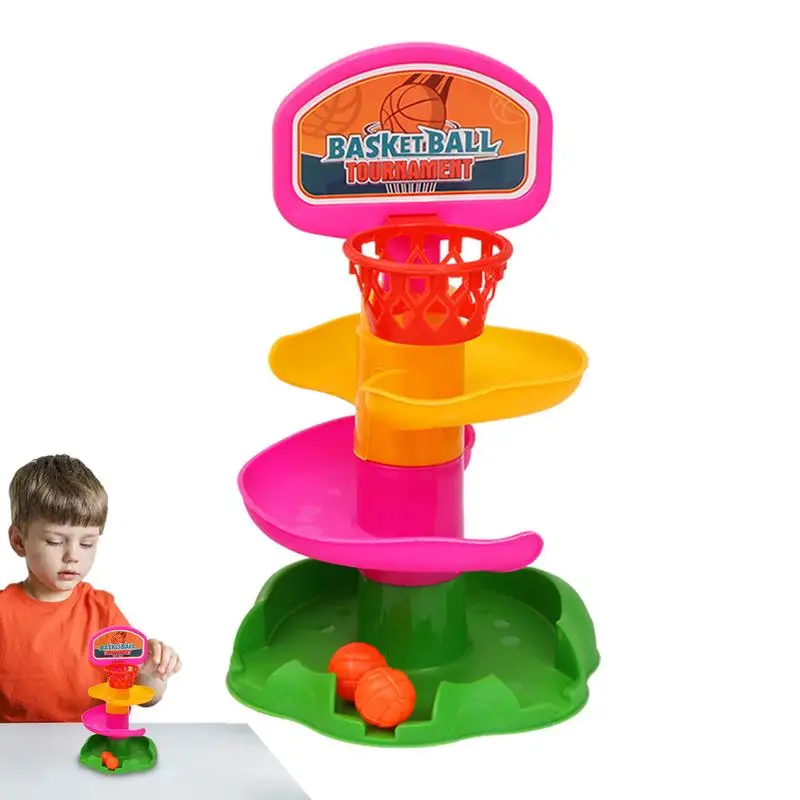 

Baby Rotating Track Stacking Montessori Rolling Ball Tower Toys Early Parent Child Education Interactive Children's Toy Gifts