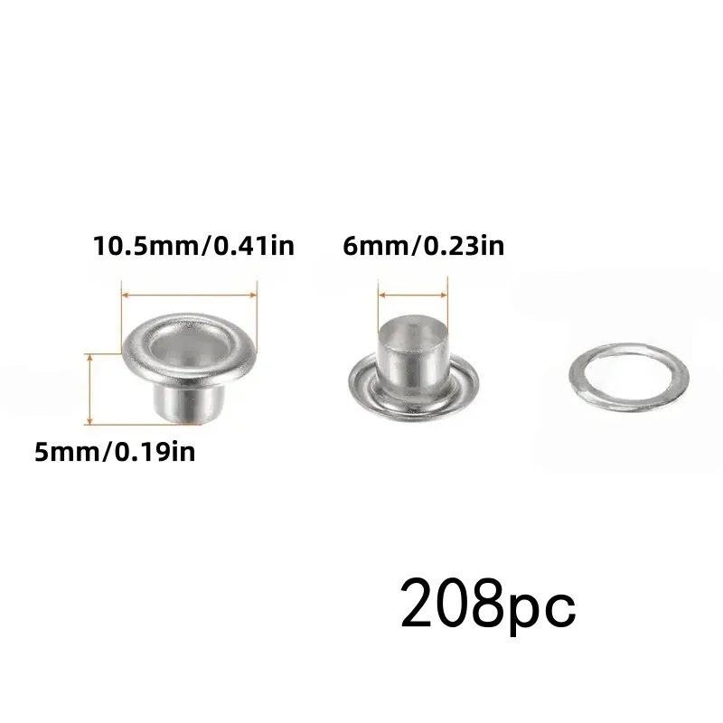 208pcs 6mm eyelet punch kit, anti-shake, for linen car sachet fixing holes, handmade sachet accessories