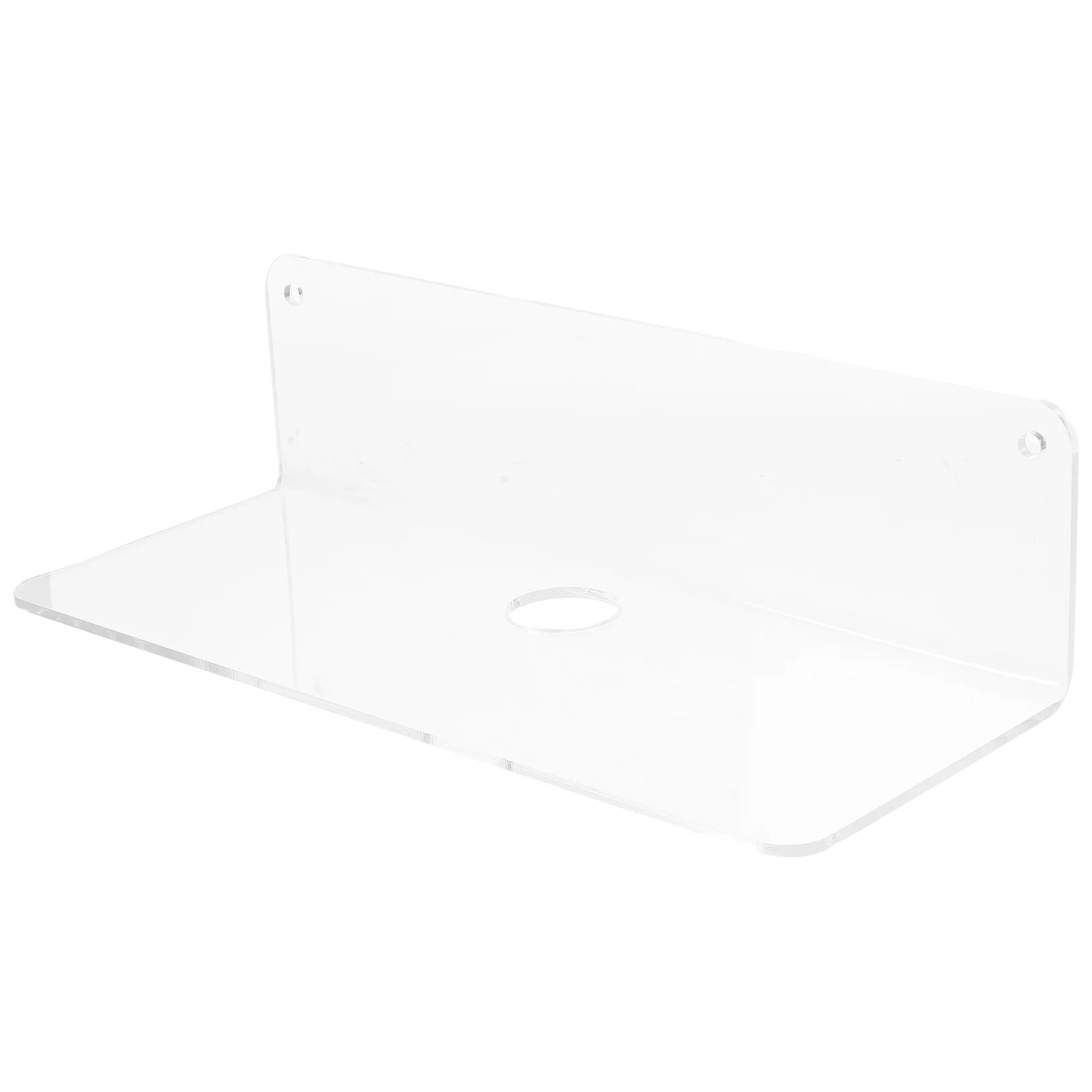 Transparent Floating Shelves Wall Mounted Acrylic Storage Rack Switch Clock Speaker Modern Farmhouse Style Shelf