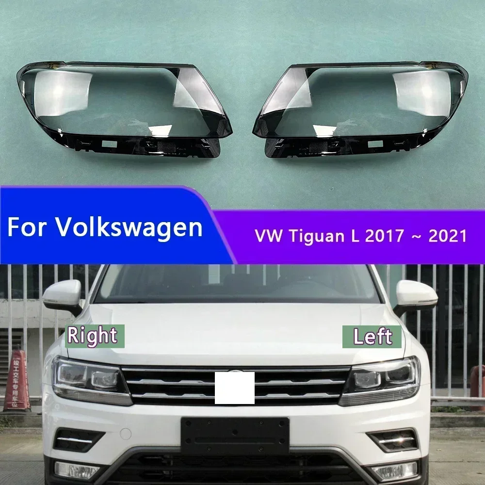 

For Volkswagen VW Tiguan L 2017 2018 2019 2020 2021 Lampshade Headlamp Cover Lamp Shell Mask Headlight Shade Plexiglass