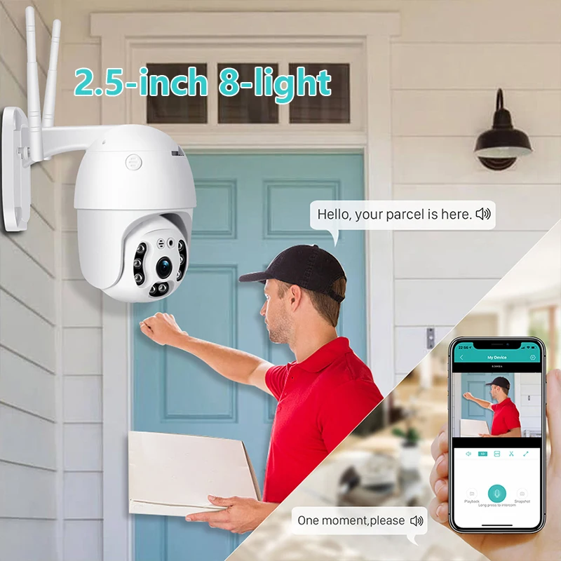 

PIX-LINK 1080P PTZ WiFi Security Wireless IP Camera 2.5 Inch 8 Infrared LEDs Dual Antenna Motion Tracking Work Outdoor