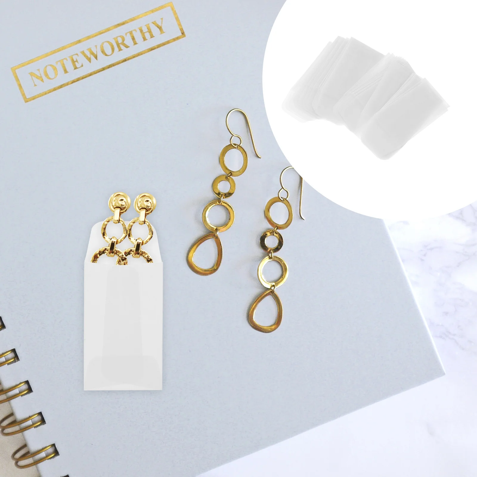 

50Pcs Photo Coin Hanging Envelope Mini Paper Pouches for Jewelry Rings Earrings Small Parts Storage Mini Envelopes