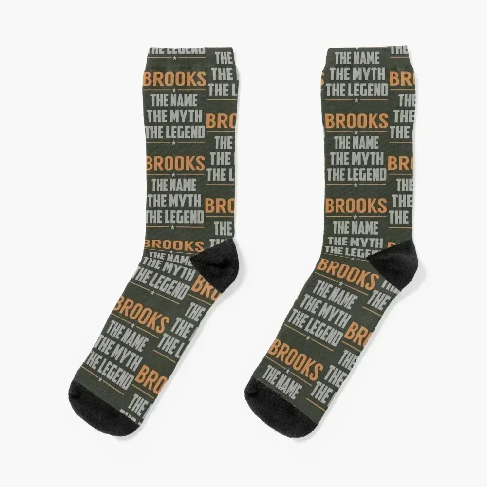 

Brooks The Name The Myth The Legend Socks warm winter Stockings compression sheer Girl'S Socks Men's