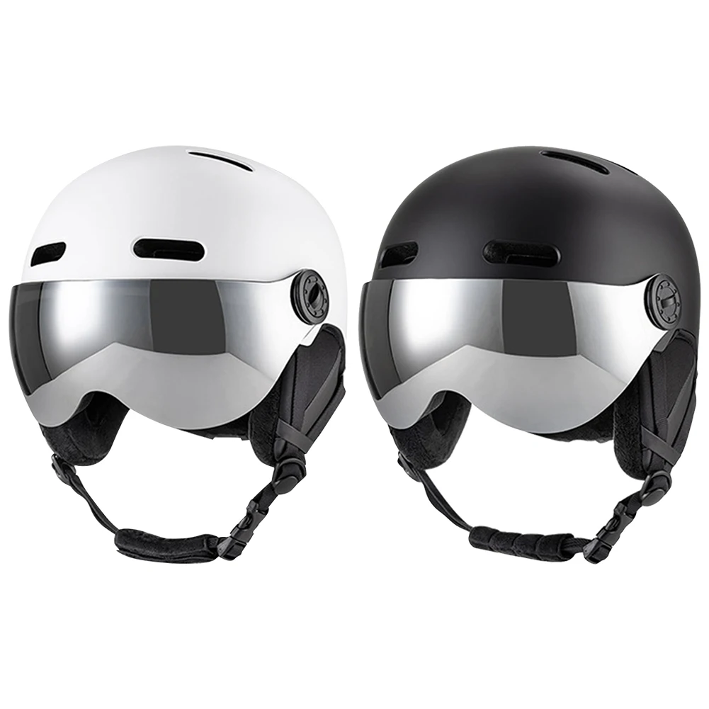 Capacete de esqui de inverno capacete de esqui com óculos capacete de bicicleta abs escudo protetor eps espuma capacete de segurança para homens mulheres jovens