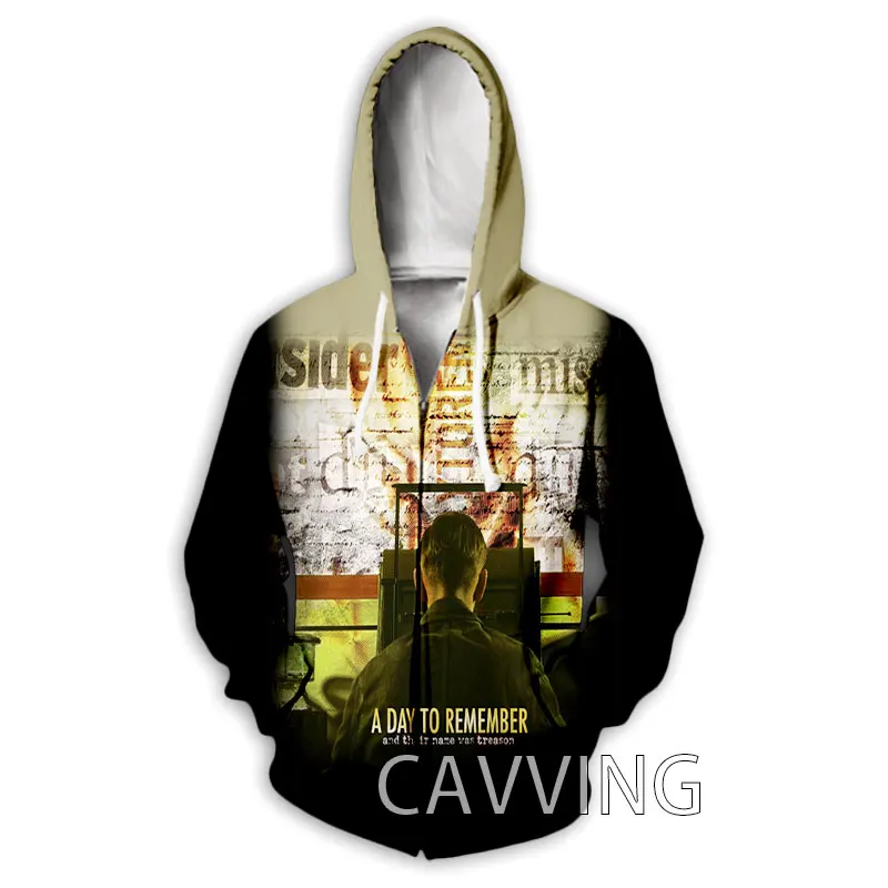 CAVVING 3D Printed  A-Day-To-Remember  Zipper Hoodies Zip Hooded Sweatshirt Harajuku Hoodie Sweatshirt for Men/women