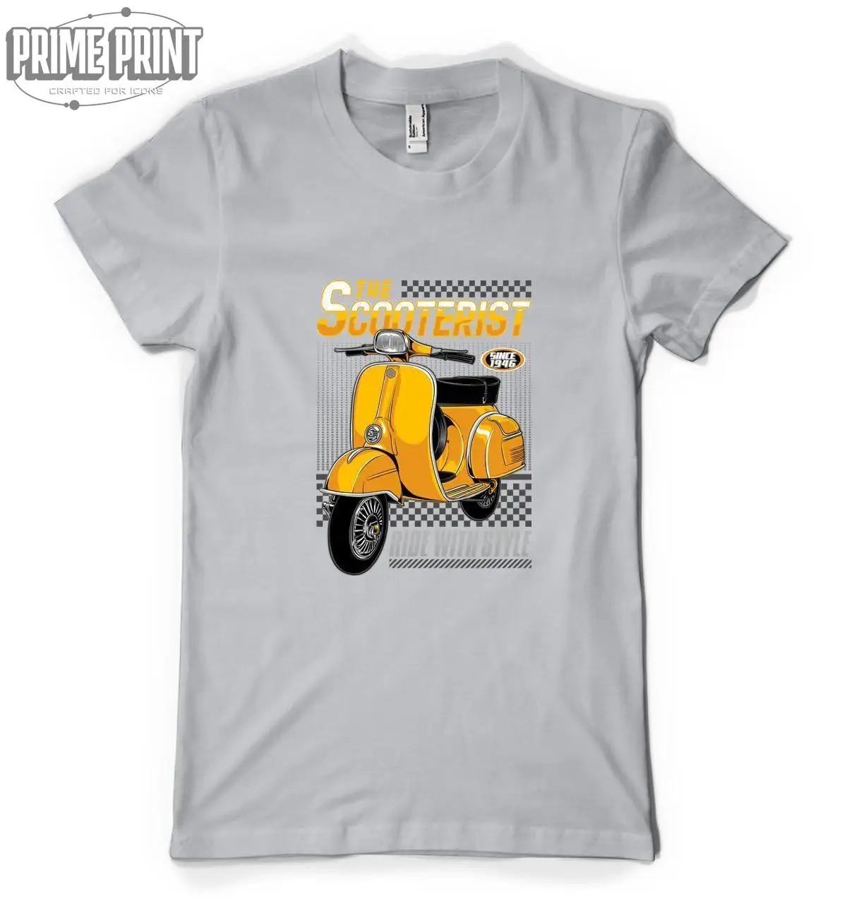 

Classic Scooter the Scooterist Ride with Style Personalised Unisex Adult T Shirt