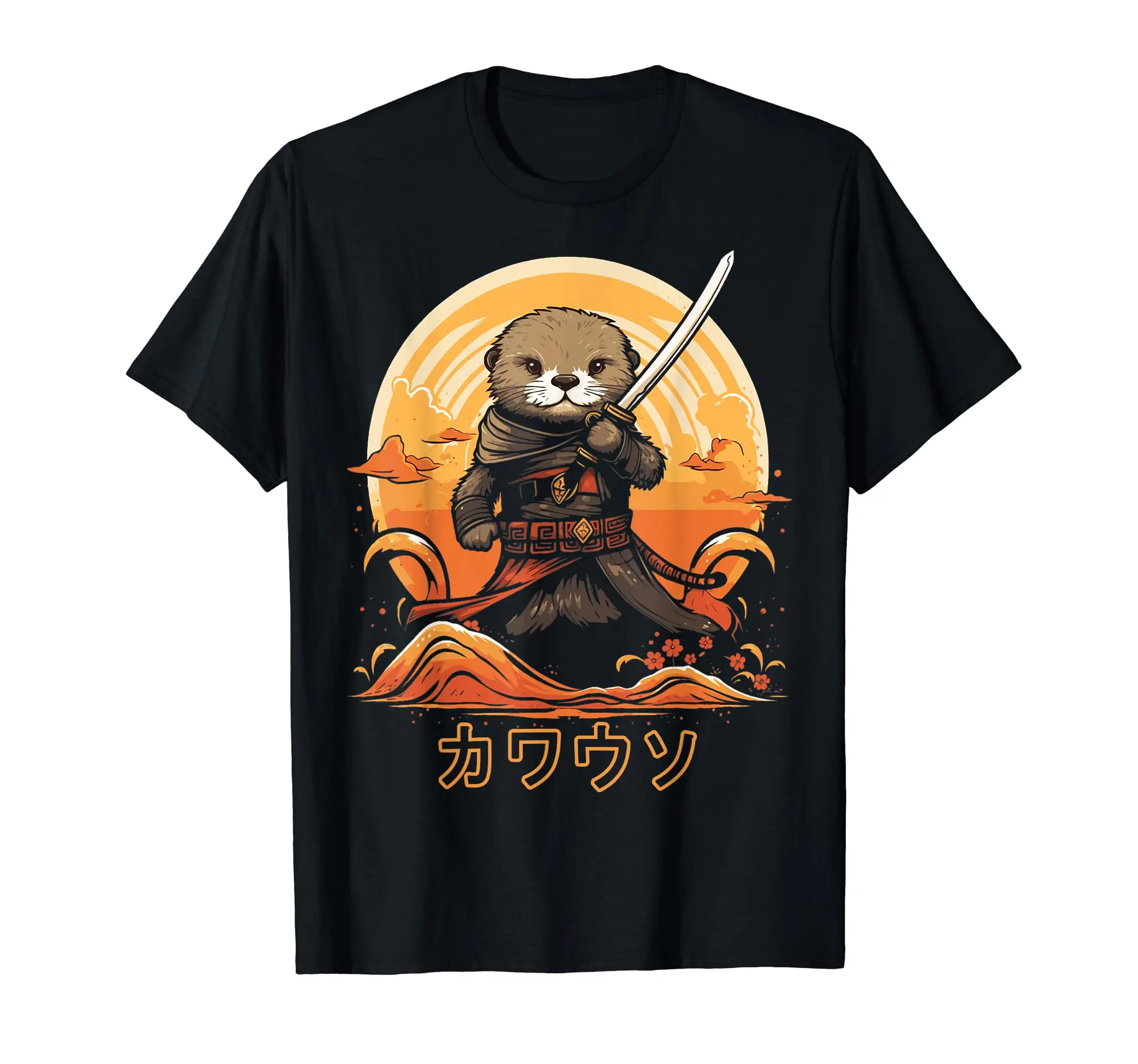 

Cool Samurai Otter For Boys Girls Ninja Sea Otter T-Shirt