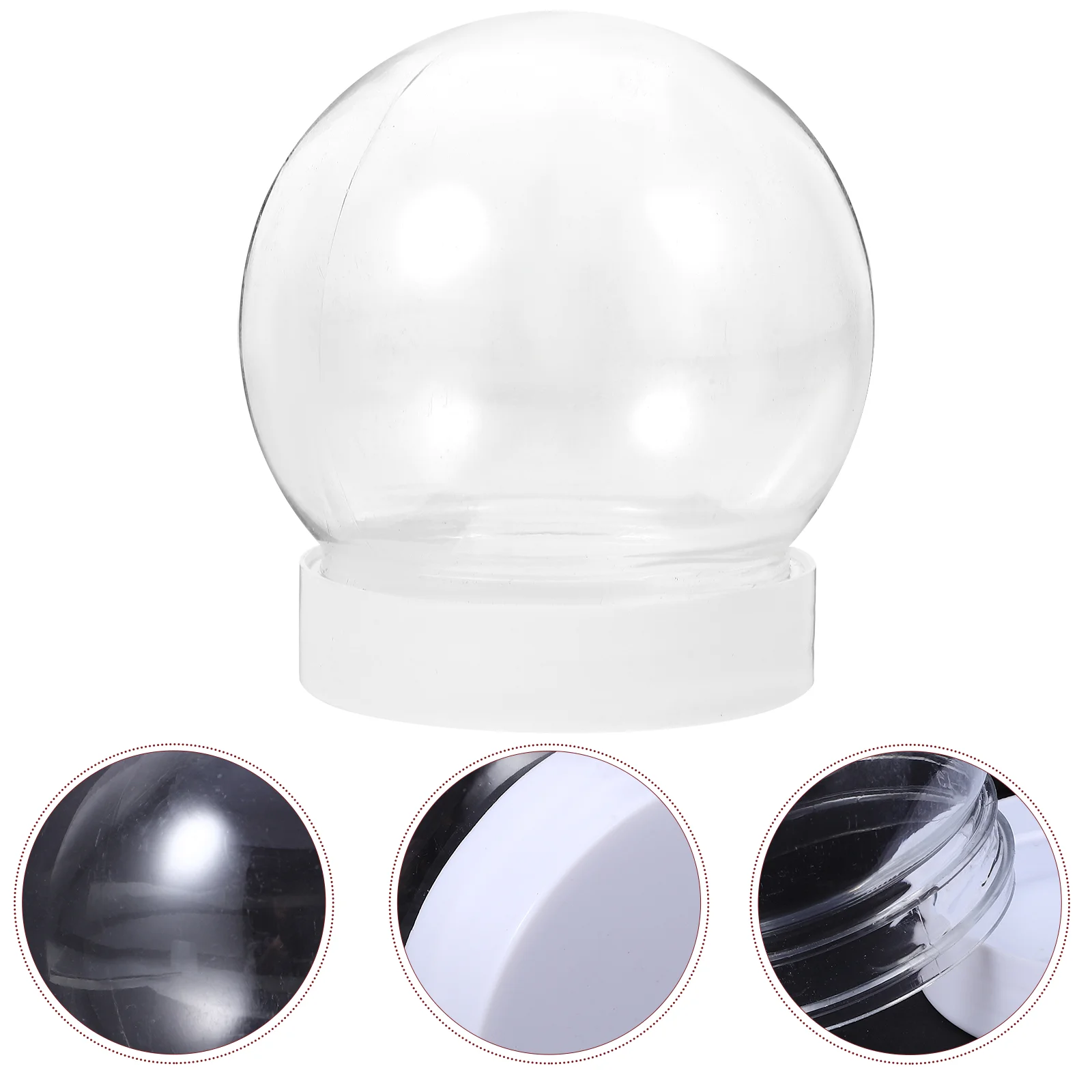 

10 Pcs Christmas Snow Globe DIY Supplies Mini Crafts Making Water Globes Plastic Prop