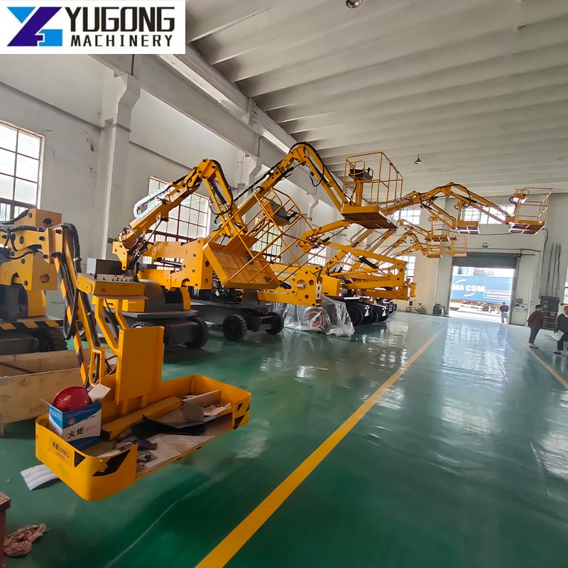 YG Factory Lift Platform Scissor Lifting 26 Meters Articulating Electric Boom Lifts Aerial Work Articulated Boom Lift Platform