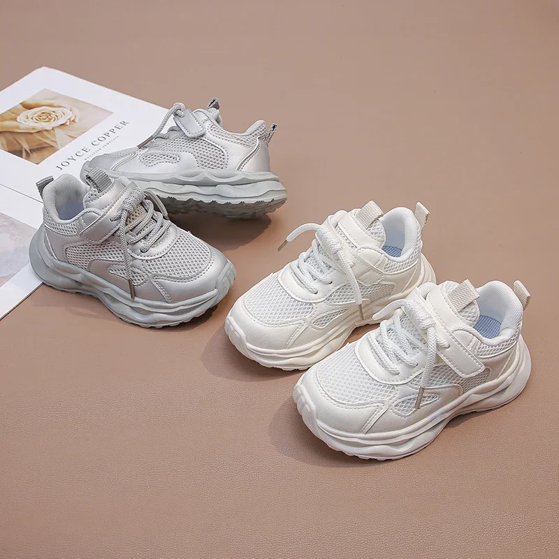 

Kids Running Shoes Soild Color Versatile for Students Sneakers Soft Sole 2025 New Fashion Children Casual Shoes Mesh Breathable