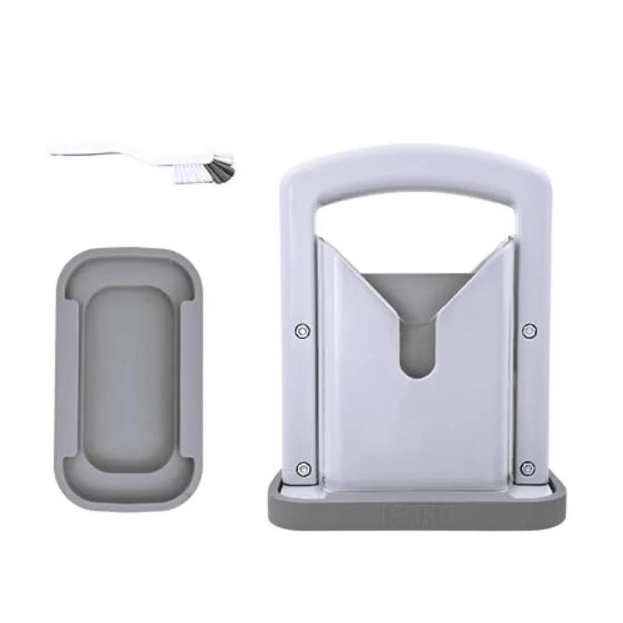 

ISOKO Bagel Slicer - Premium Stainless Steel Bagel cutter with Smooth Guillotine and Non-Slip Silicone Base for Perfect Slices