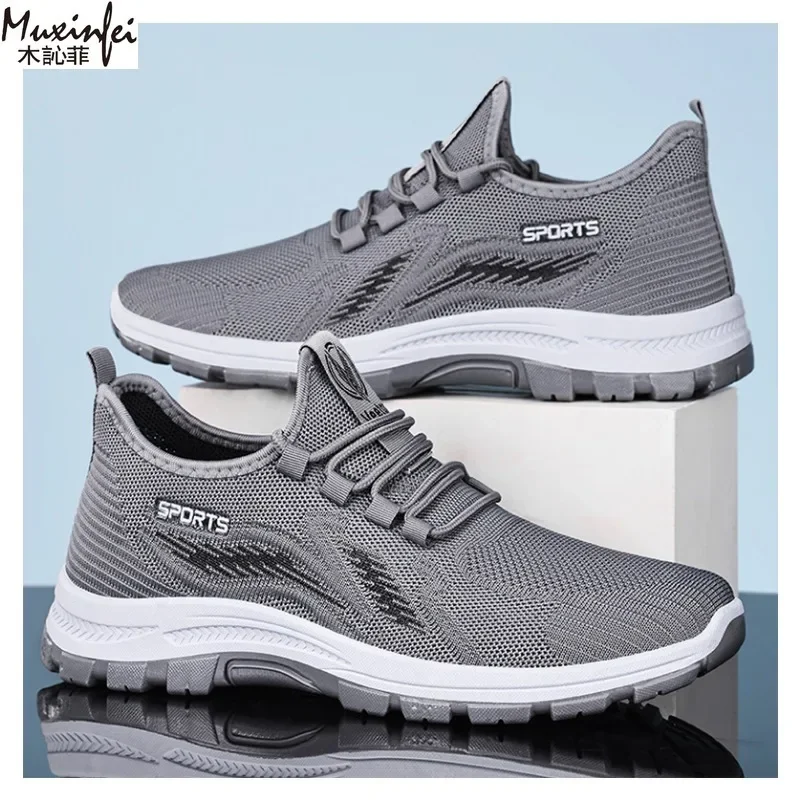 

Men's Summer Sport Shoes New Soft Soled Comfortable Running Shoes Breathable Mesh Casual Sneakers Men's Cheap Shoes Clearance