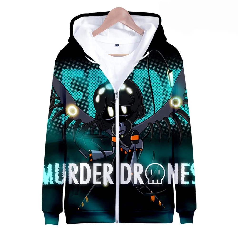 Anime Murder Drones 3D Print Zipper Hoodies Men Women Casual Streetwear Hooded Sweatshirts Oversized Tracksuit Kid Coat Clothing