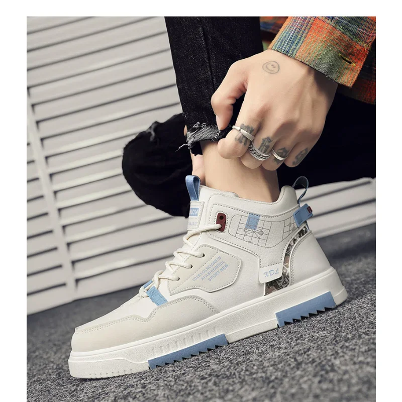 2023 New Men Summer Breathable Sneakers Fashion Casual Designer Platform Shoes Comfortable High Top Shoes Tennis Shoes for Men