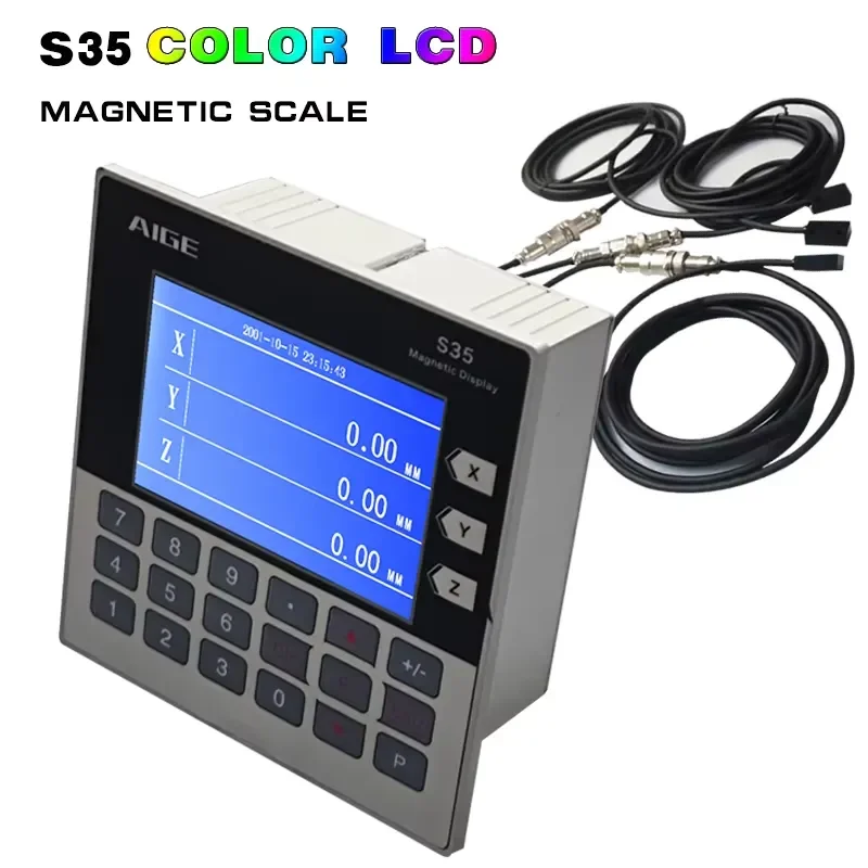 High Quality Mini 3 Axis LCD DRO Magnetic Linear Displacement Scale Sensor CNC Encoder Woodworking Machine Lathe