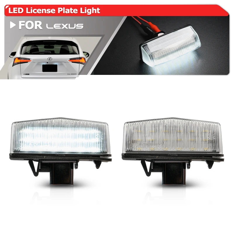 2x For Lexus RX450h RX350 NX300h NX200t CT200h LCI Model Canbus Led License Plate Lights Assy Auto Parking Tag Lamps 81270-76010