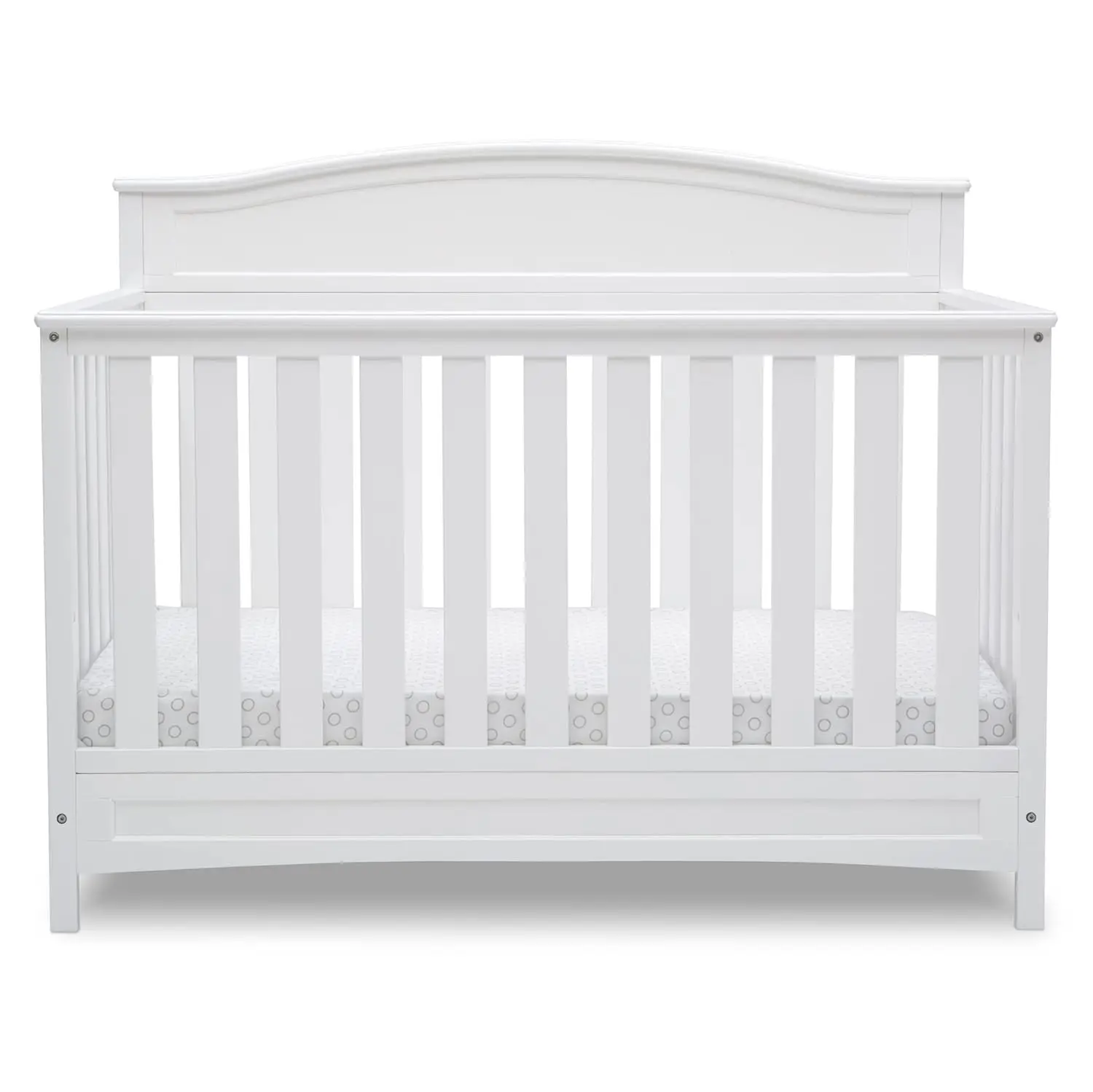 

Детская кроватка-трансформер 4-в-1 с сертификатом Greenguard Gold, белая — регулируемый матрас и прочная древесина