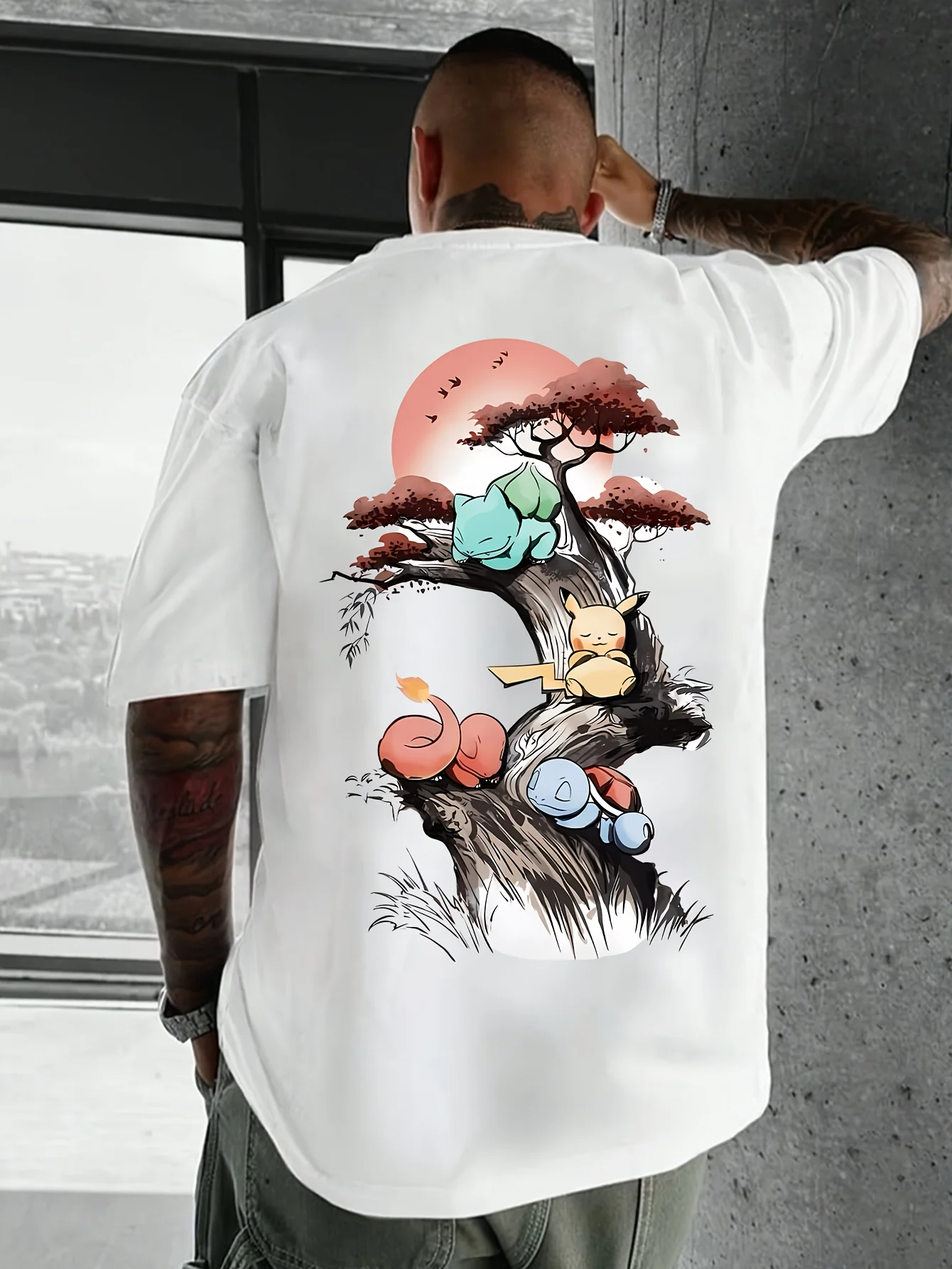 2026 New Hot Summer One Piece Other Anime T-Shirt Black Demon Slayer Graphic Flames Never Print Streetwear Oversized Fit Arm