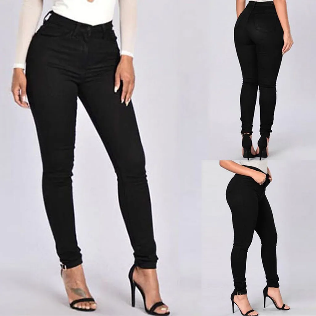 

Sexy Pencil Pants Fashion Women Jeans Denim Tight Female High Waist Stretch Fitness Slim Push Up Leggings Pantalones De Mujer