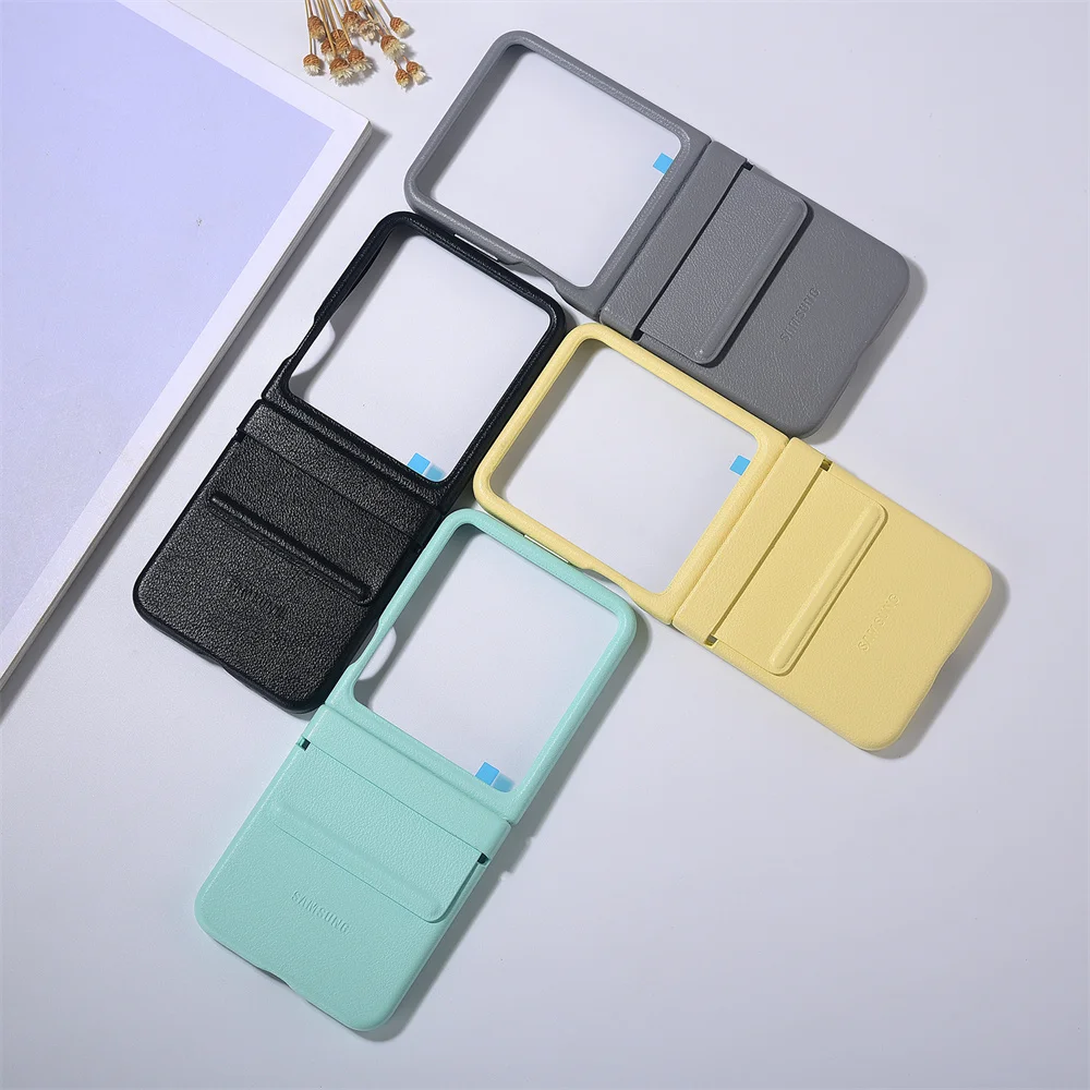 Eco-Leather Kindsuit Mobile Phone Case for Samsung Galaxy Z Flip 6 flip6 Soft Ultra-thin Back Protective Fundas SM-F741B Cover