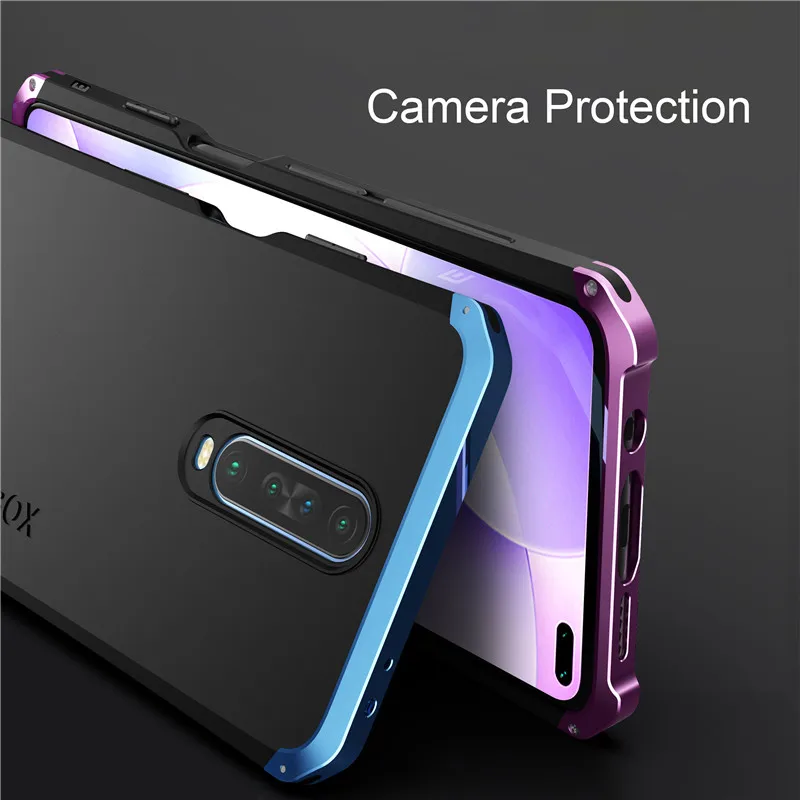 Luxury Shockproof Element Metal Phone Cases For Xiaomi K50 K30 K40 Pro Plus Hard Aluminium Hybrid Pc Cover For Redmi K40s Case