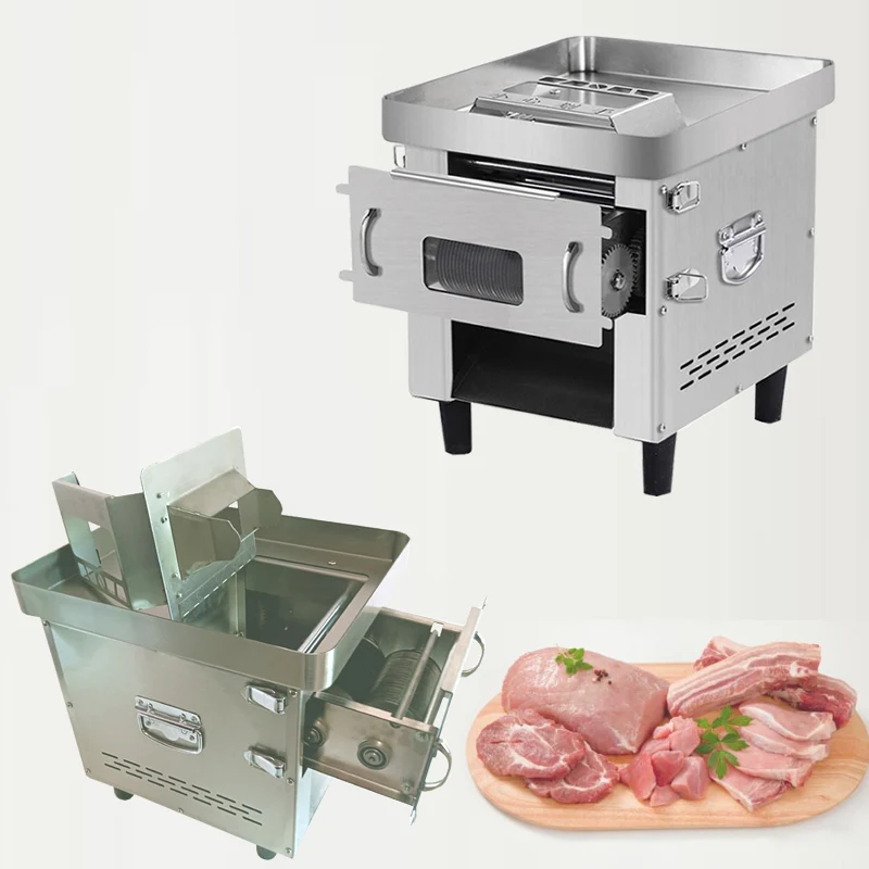 

Fully Automatic Meat Cutter Slicer Commercial Multifunction Two In One Cut meat Vegetables Shredded