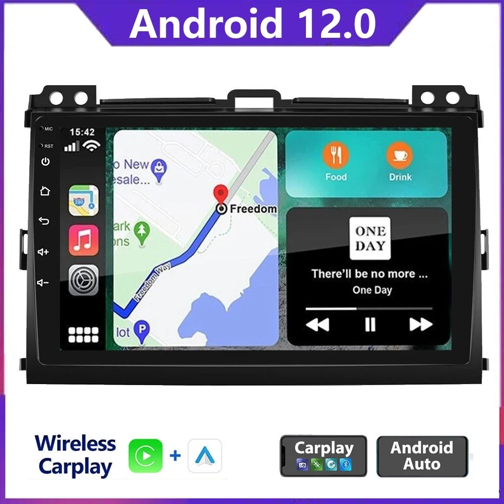 

For Toyota Land Cruiser Prado 120 LC120 2004-2009 GPS Car Radio Multimedia Video Player Autoradio Android 12.0 Navi no DVD 2Din