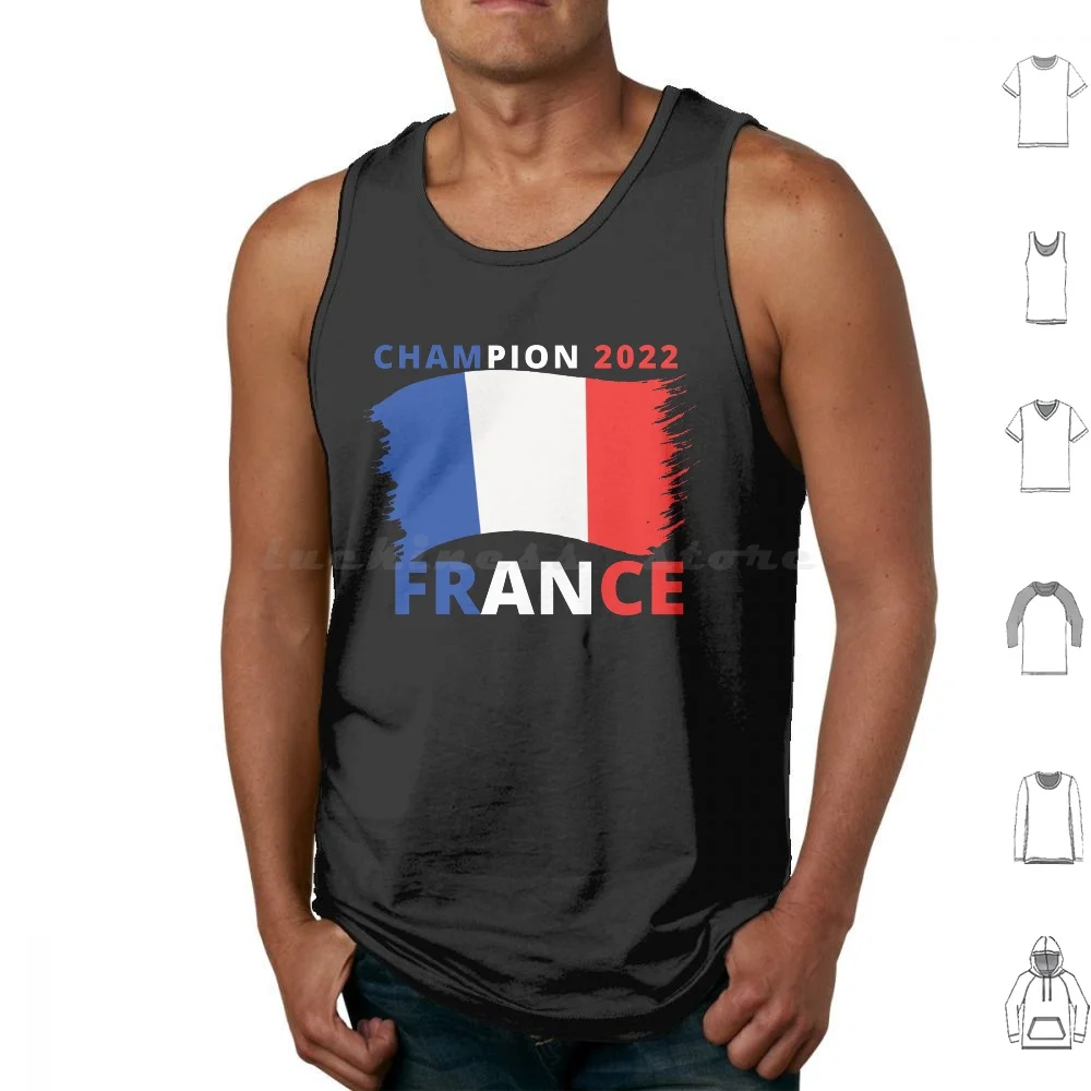 France 2022 Tank Tops Vest Sleeveless National Travel Patriot 2022 Designs Patriotism Colors Hashtag Nation Map Tourism