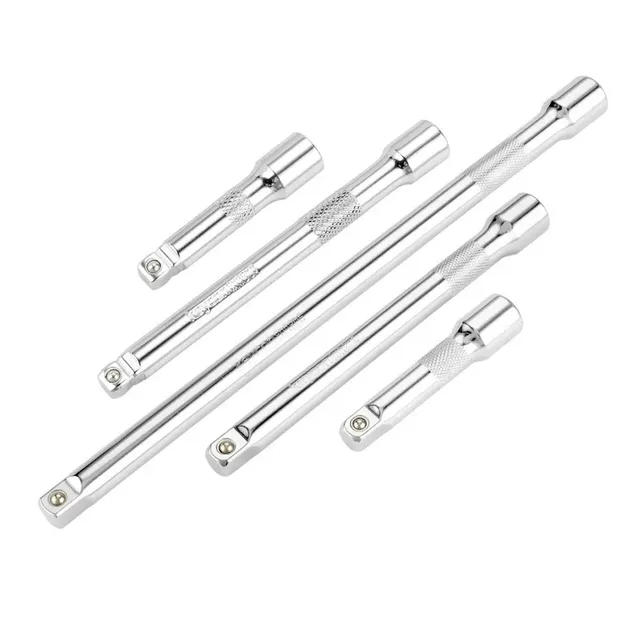 Klucz nasadowy z grzechotką 1/4\", 3/8\", 1/2\", przedłużka 50/75/100/125/150/250mm, długa trzpień, tuleja kierownicza, akcesoria do łącznika