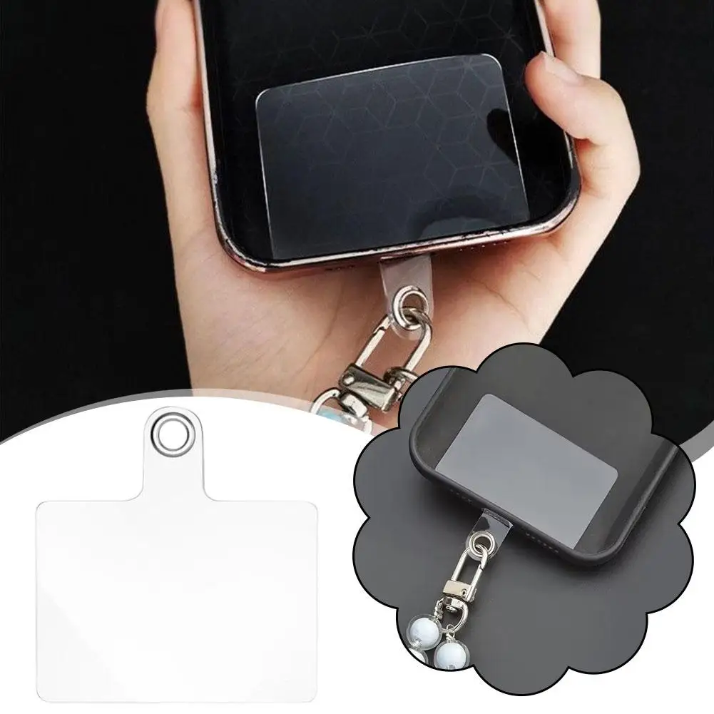 5/10/20X Transparent Flexible Mobile Phone Lanyard Mobile Hanging Strap Clear Patches Tabs Tether Universal Clip Cads Phone T2M7